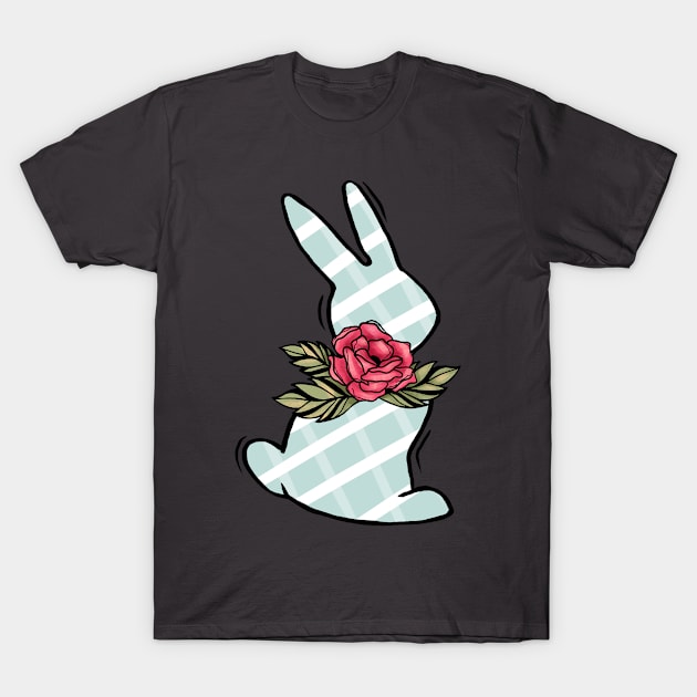 Floral Bunny Rabbit T-Shirt by maliGnom